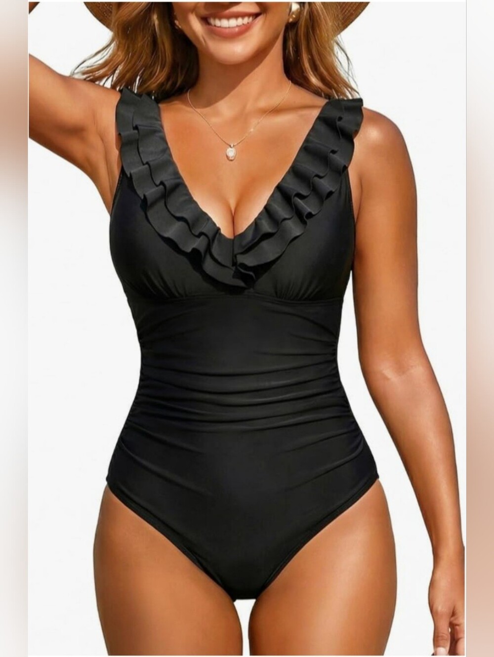 Holipick Ruffle Front Swimsuit